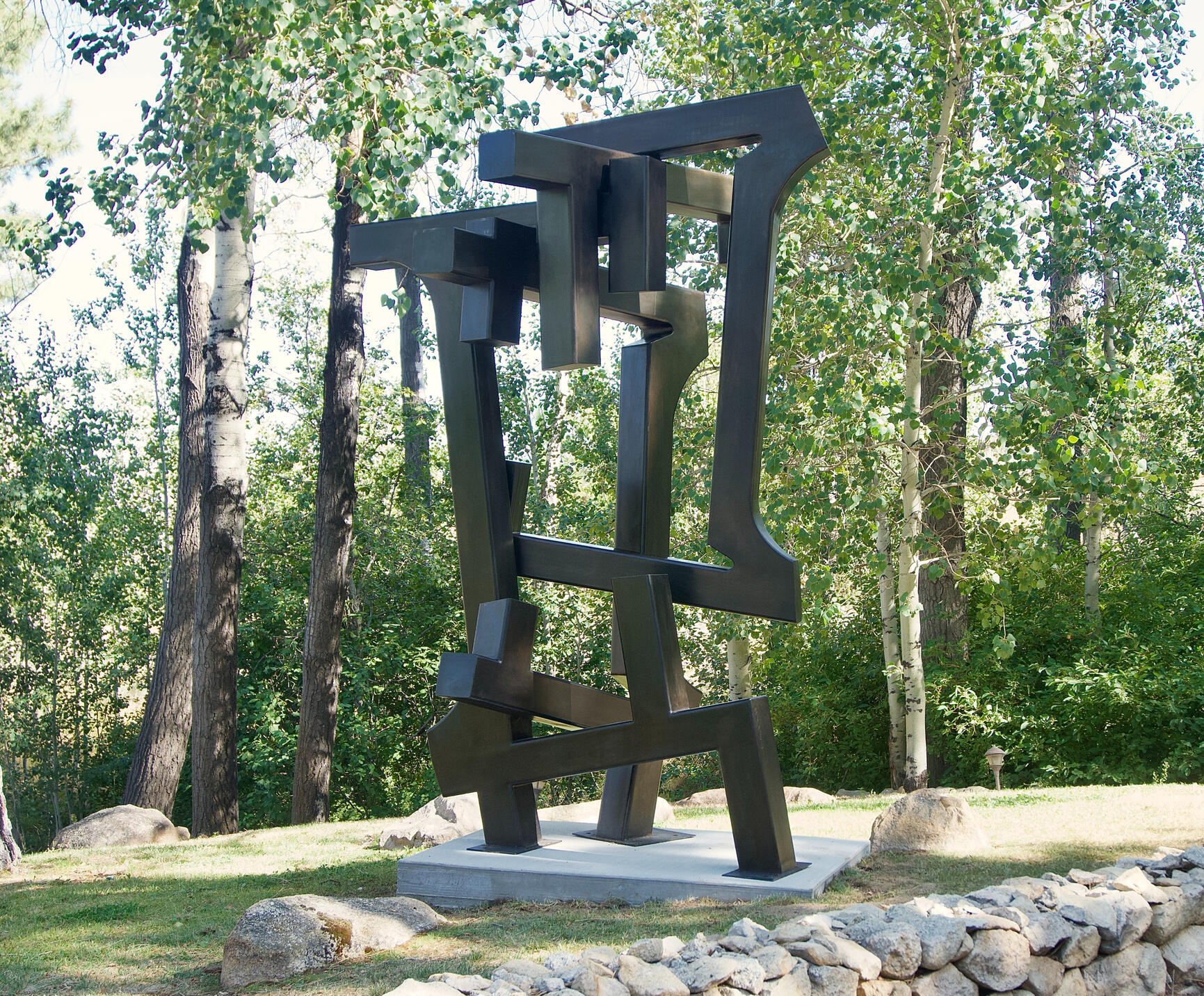To Allow for Shadows. Steel, 13x7x8ft, 2024. Permanently installed at Buffalo Creek Art Center (Gardnerville, NV).