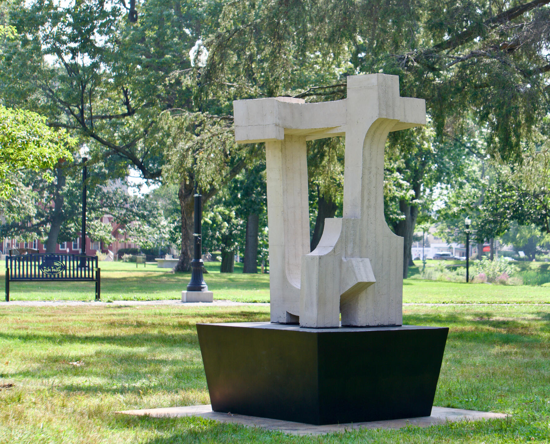 Burren Song VIII, temporarily installed in Worcester, MA. 5x3x3ft, concrete, 2020.