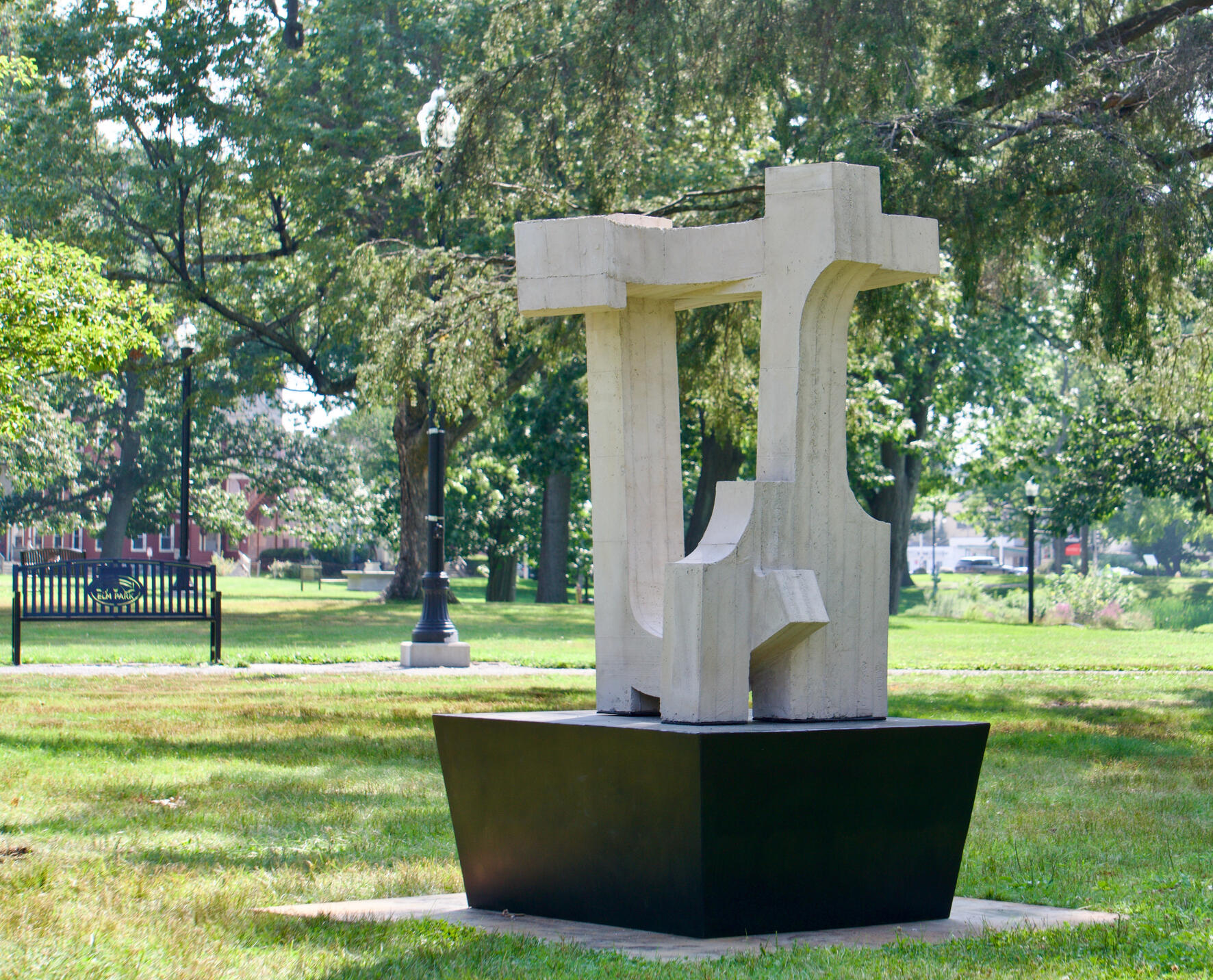 Burren Song VIII, temporarily installed in Worcester, MA. 5x3x3ft, concrete, 2020.