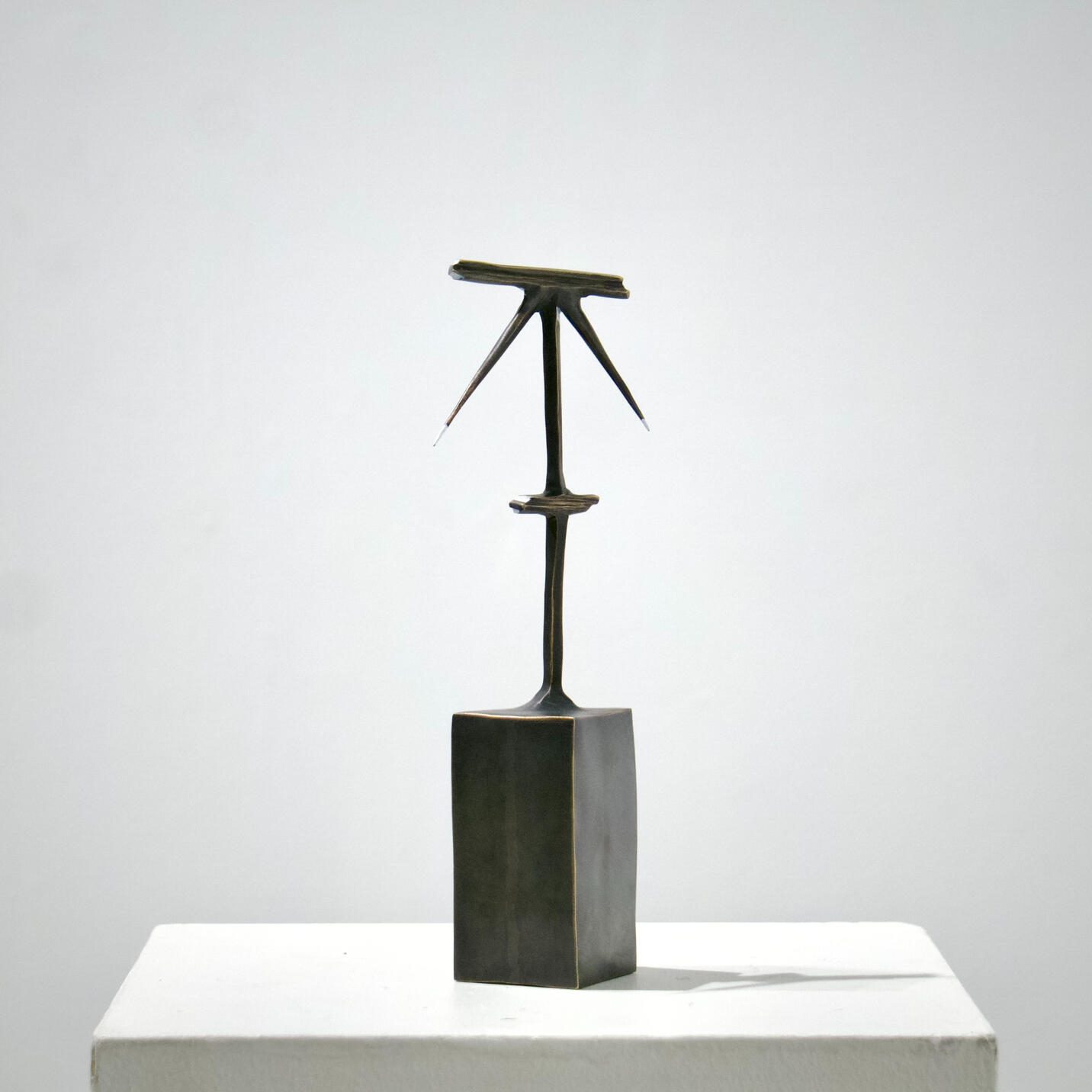 Lie of the Novelist. 8x3x2in, bronze, 2025.